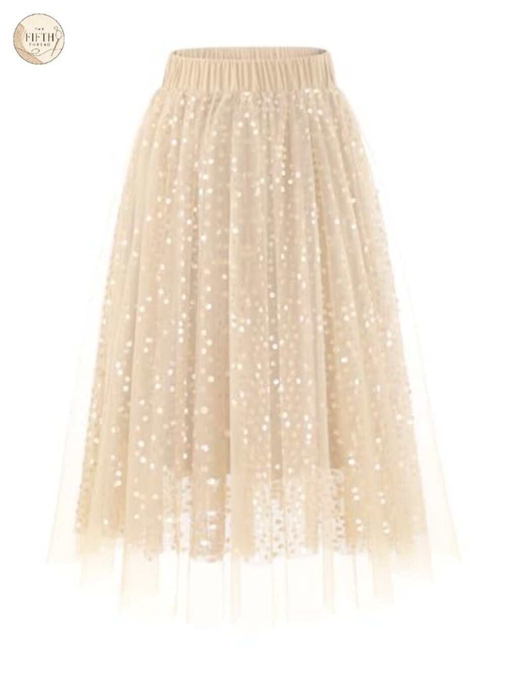 Tulle Skirt Sequin Long A-Line Evening Party Skirt